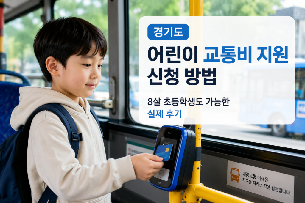 경기도 어린이 교통비 지원 신청 방법